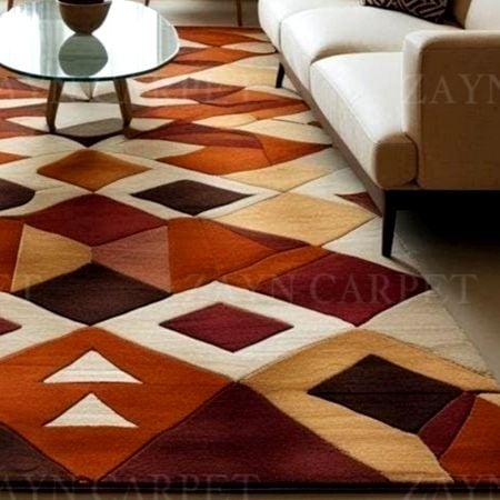 Handcrafted Geometric Contemporary Area Rug for Living Room